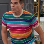 Days Of Our Lives 2023 Greg Rikaart Colourful Short Sleeve Sweater