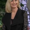 Eileen Davidson The Young and The Restless Black Leather Sleeve Jacket