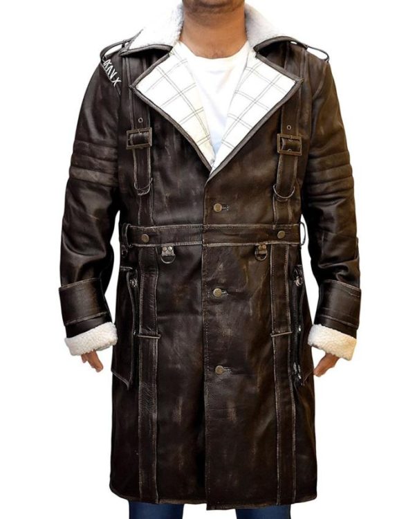 Fallout 4 Elder Distress Maxson Brown Leather Coat