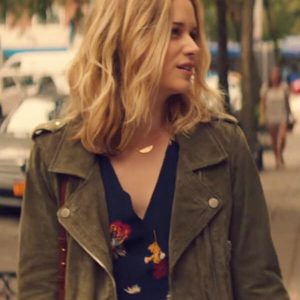 Elizabeth Lail You Biker Suede Leather Jacket