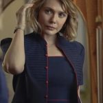 Elizabeth Olsen Love And Death Blue Jacket