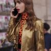 Emily in Paris Season 03 Lily Collins Golden Coat