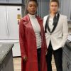 Exceptional Beings 2023 Athena Red Leather Coat