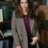 Family History Mysteries 2023 Buried Past Janel Parrish Plaid Blazer