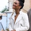 Freema Agyeman Dreamland White Biker Jacket