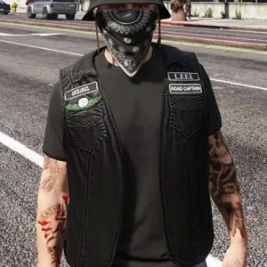 The Lost MC GTA 5 Black Leather Vest