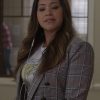 Gina Rodriguez Not Dead Yet Plaid Blazer