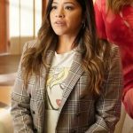 Gina Rodriguez Not Dead Yet Plaid Blazer