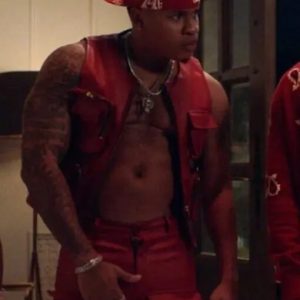 House Party Rotimi Red Vest