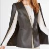 Jess Walton The Young and The Restless Leather Cape Jacket