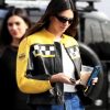 Aspen Trip 2023 Kendall Jenner Leather Jacket