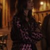 Emily In Paris Season 3 Lily Collins Printed Coat