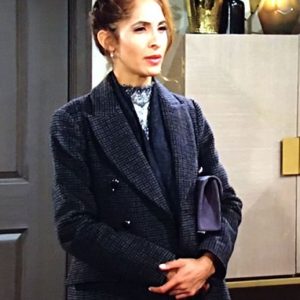 The Young and the Restless Lily Winters Plaid Long Coat