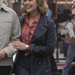 Love and Death 2023 Elizabeth Olsen Blue Jacket