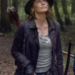 The Walking Dead S10 Maggie Rhee Brown Jacket