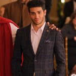 Mena Massoud Hotel for the Holidays 2022 Plaid Blazer