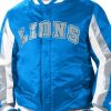 Mens Stripe Detroit Lions Starter Blue Jacket