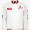 NCAA Ohio State University White Varsity Jacket