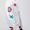 NCAA Ohio State University White Varsity Jacket