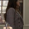 Gina Rodriguez Not Dead Yet Plaid Blazer