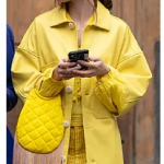 Emily Cooper S4 Yellow Leather Coat