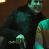 Nicolas Cage Renfield 2023 Black Fur Coat