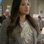 Not Dead Yet 2023 S01 Nell Serrano Grey Plaid Blazer