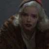 Peaky Blinders S06 Anya Taylor Joy Brown Fur Shawl