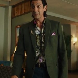 Poker Face 2023 Adrien Brody Green Blazer