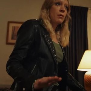 Poker Face 2023 Chloe Sevigny Black Leather Jacket