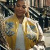 Queen Latifah The Equalizer Yellow Floral Bomber Jacket