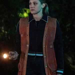 Lili Reinhart Riverdale S04 Brown Suede Leather Vest