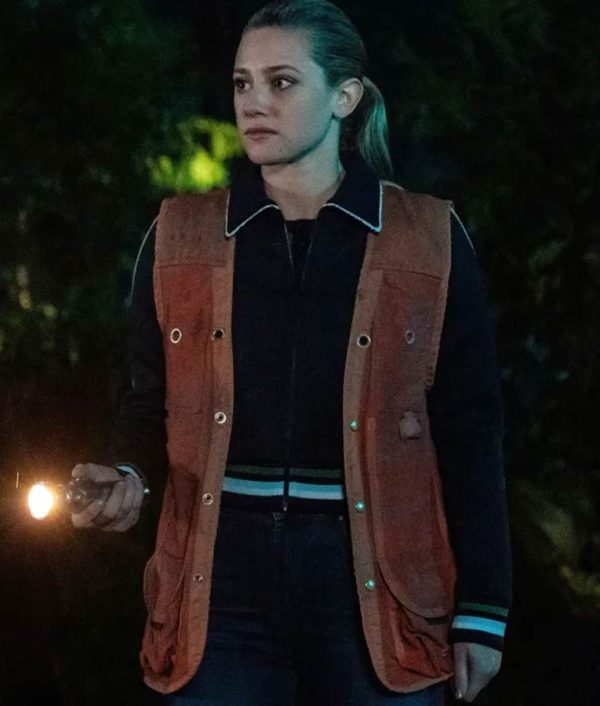 Lili Reinhart Riverdale S04 Brown Suede Leather Vest