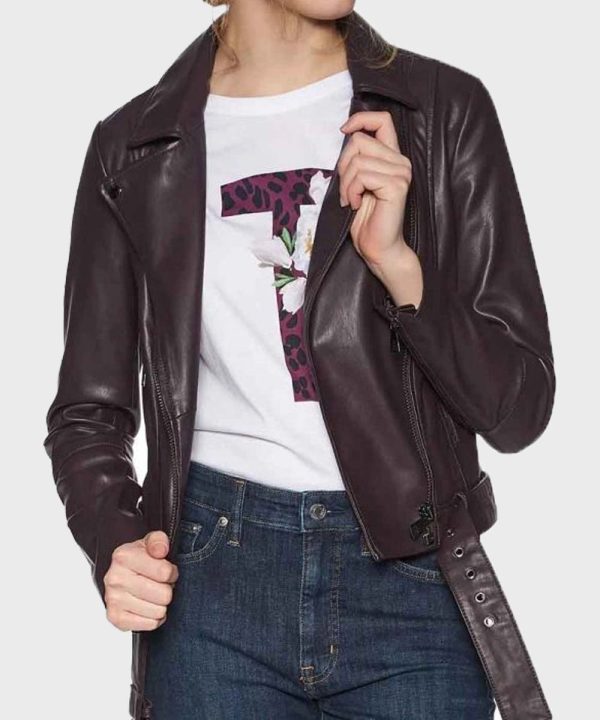 Riverdale S05 Betty Cooper Coffee Brown Biker Leather Jacket