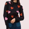 Cheryl Blossom Riverdale S04 Black Heart Sweater