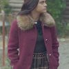 Riverdale S04 Veronica Lodge Maroon Coat