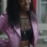 Riverdale S05 Ashleigh Murray Pink Biker Leather Jacket