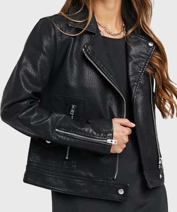 Riverdale S05 Toni Topaz Black Biker Leather Jacket