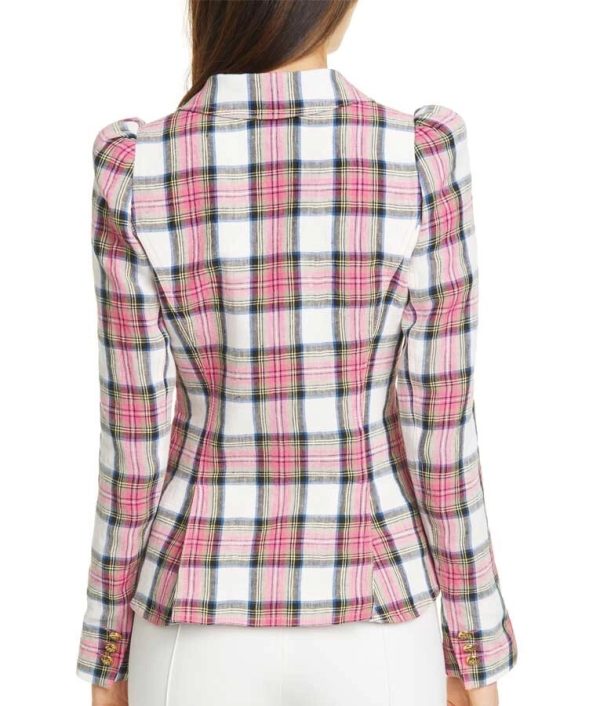 Riverdale S05 Toni Topaz Pink Checked Plaid Blazer