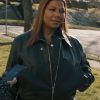 Robyn McCall The Equalizer Black Bomber Leather Jacket