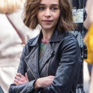 Emilia Clarke S01 Secret Invasion Leather Black Jacket