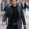 Sharper 2023 Sebastian Stan Gray Coat