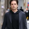 Sharper 2023 Sebastian Stan Gray Coat