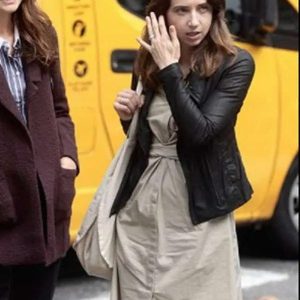 She Said 2022 Zoe Kazan Black Leather Jacket