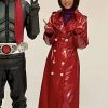 Minami Hamabe Shin Kamen Rider Red Leather Coat