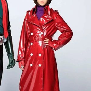 Minami Hamabe Shin Kamen Rider Red Leather Coat