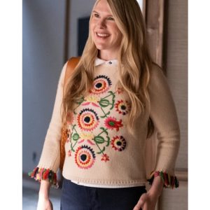 Shrinking 2023 Lily Rabe Embroidered Sweater