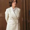 So Help Me Todd Marcia Gay Harden White Peacoat