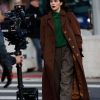 Zoey Deutch Something from Tiffany’s Brown Coat