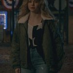 Stargirl Season 3 Brec Bassinger Quilted Green Jacket